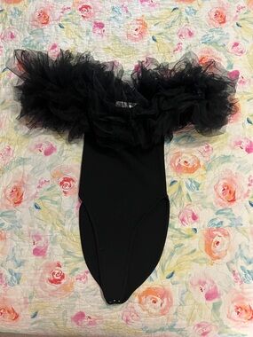 Tulle Off the Shoulder Zara Bodysuit